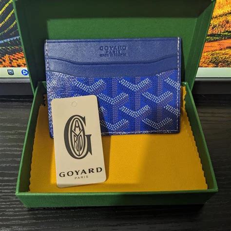 navy blue goyard card holder|Goyard saint pierre card holder.